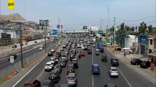 Panamericana Sur: congestión y caos para salir de Lima en Semana Santa