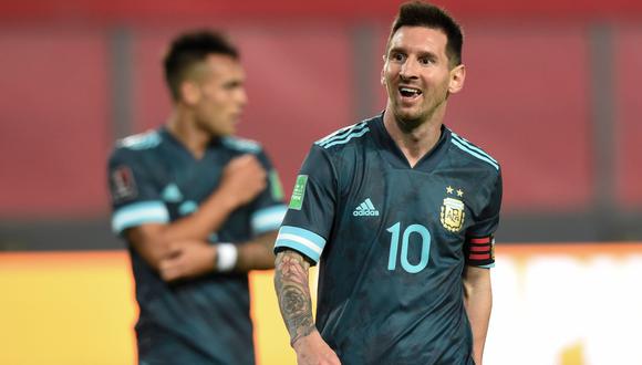 Argentina sumó tres victorias por Eliminatorias con Messi en Lima. (Foto: AFP)