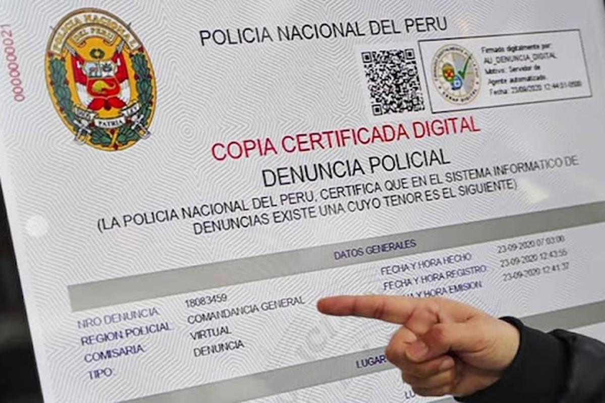 PNP: así puedes tramitar tu copia certificada digital de denuncia policial  vía web | Mininter | trámites | RMMN | LIMA | EL COMERCIO PERÚ