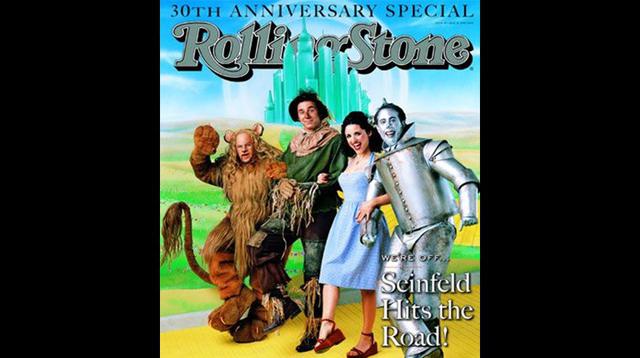 En 1998, la serie Seinfeld era de los más exitosos de la televisión. Rolling Stone decidió homenajear al elenco principal del programa caracterizándolos como los personajes de la película 'El Mago de Oz'.