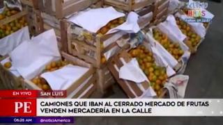 Mercado de Frutas: camiones venden mercadería en la calle 