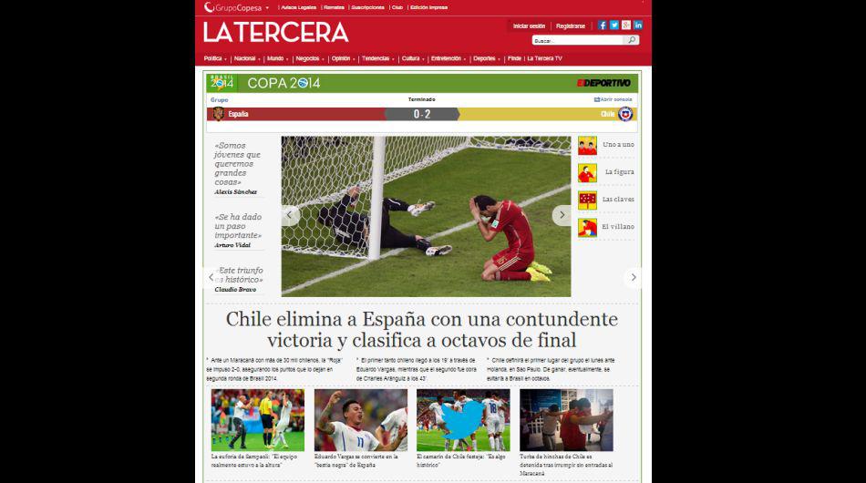 La hazaña de Chile ante España en portadas de diarios chilenos - 1
