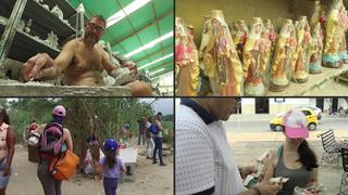 La peregrinación de una venezolana para vender estatuas religiosas en Colombia | VIDEO