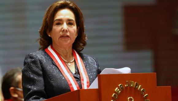 Elvia Barrios, primera mujer en llegar a presidir el Poder Judicial, informó que tiene tres dosis de la vacuna contra el COVID-19 | Foto: Andina / Archivo
