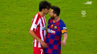 Lionel Messi y Joao Félix tuvieron encontronazo tras el final del primer tiempo de la semifinal de la Supercopa de España 2020 | FOTOS