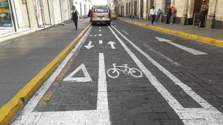 Arequipa: cuestionan pintado de ciclovía en el Centro Histórico | FOTOS