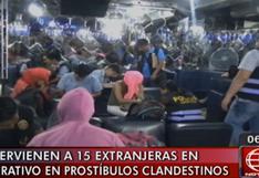 Lima: intervienen a 15 extranjeras en dos prostíbulos clandestinos