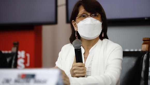 La ministra de Salud, Pilar Mazzetti, pidió a los ciudadanos no bajar la guardia frente a la nueva ola de contagios del coronavirus | (Foto: Joel Alonzo/ @photo.gec)