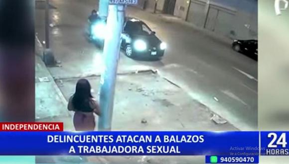 Sicarios en moto atacan a balazos a trabajadora sexual en Independencia. (Foto: "24 Horas")