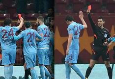 Jugador del Trabzonspor mostró tarjeta roja al árbitro y fue expulsado junto a tres compañeros