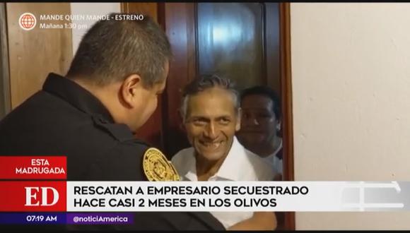 Rescatan a empresario secuestrado en Los Olivos. (Foto: América Noticias)
