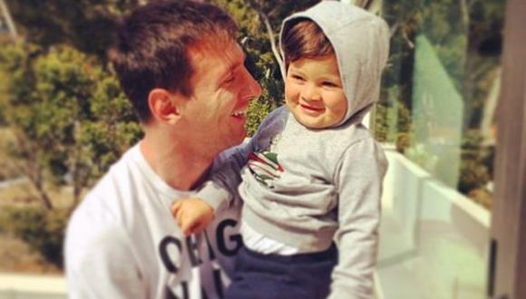 Messi celebra Día del Padre con tierna foto con su hijo Thiago