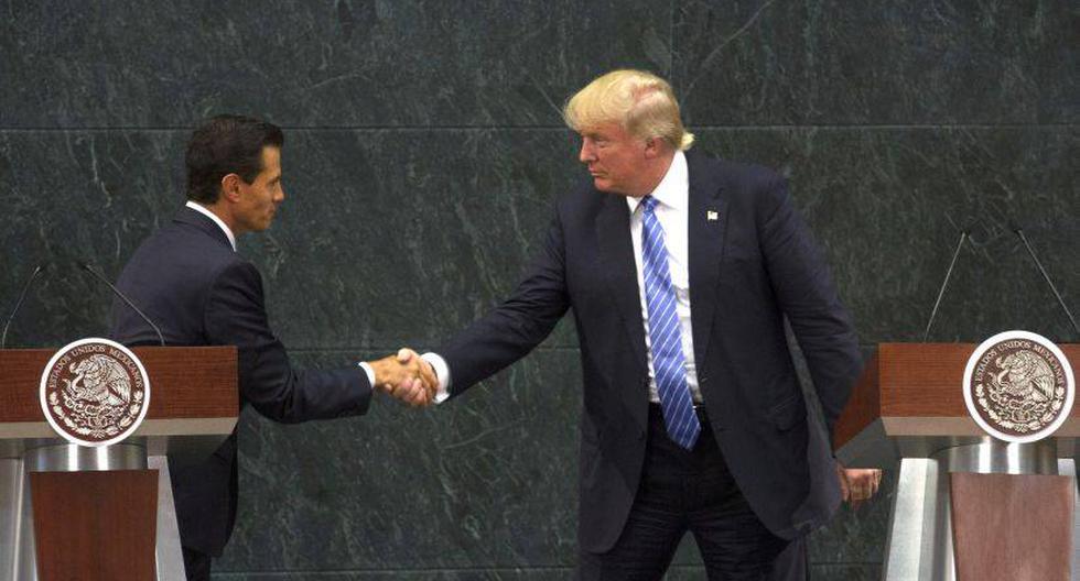Donald Trump y su saludo a Enrique Pe&ntilde;a Nieto (EFE)