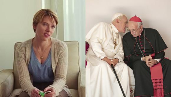 "Historia de un matrimonio" y "Los dos papas" son dos de las películas de Netflix que buscarán un Globo de Oro. (Foto: Difusión/Agencia)