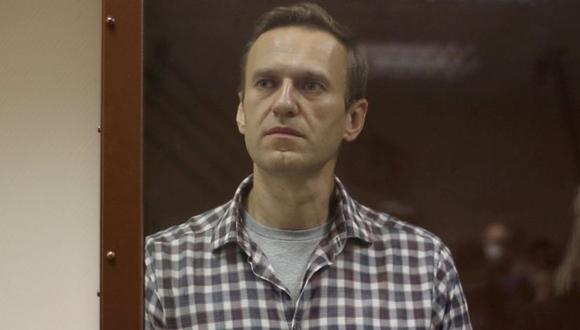 Navalny, visto aquí en febrero, comenzó una huelga de hambre para exigir atención médica adecuada. (Reuters).