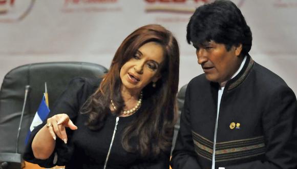 Cristina Kirchner y Evo Morales.