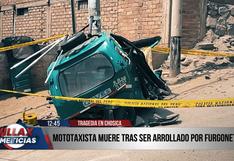 Chosica: mototaxista murió tras ser arrollado por furgoneta