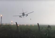 El espeluznante aterrizaje de un avión sacudido por el huracán Ofelia [VIDEO]