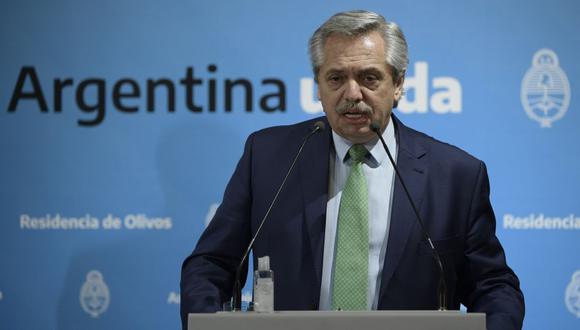 Alberto Fernández, presidente de Argentina, anuncia cuarentena en todo el país por el coronavirus. (Foto: AFP)