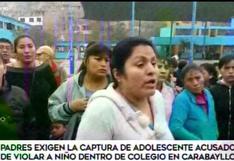 Carabayllo: Exigen captura de adolescente acusado de violar a niño en colegio