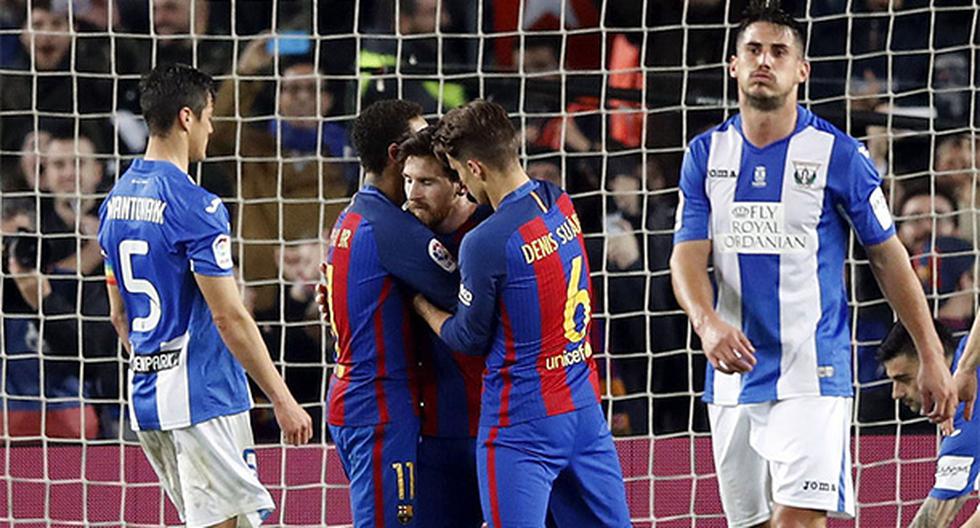 Barcelona sufrió para vencer al Leganés en la fecha 23 de LaLiga Santaner. Lionel Messi anotó los goles del cuadro azulgrana. (Foto: EFE)