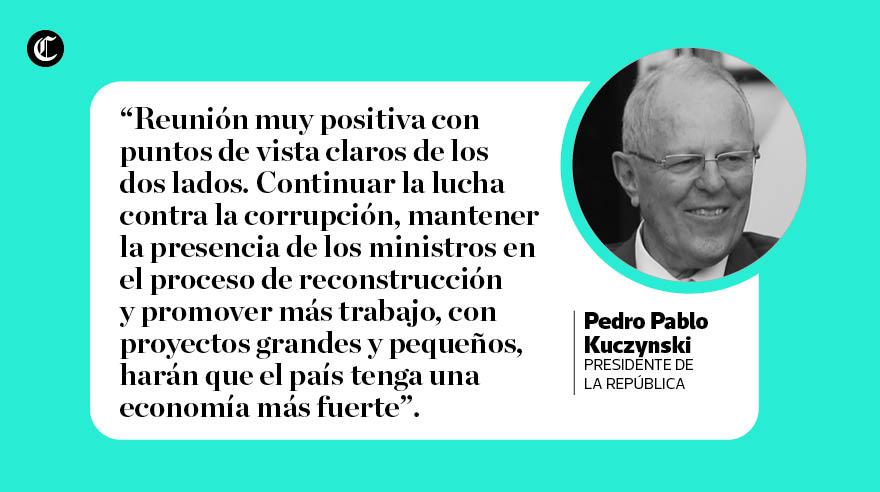 Las reacciones al diálogo entre el presidente Pedro Pablo Kuczynski (PPK) y Keiko Fujimori, lideresa de Fuerza Popular, en Palacio de Gobierno. (Composición: Solange Ávila / El Comercio)