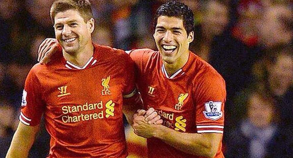 Luis Suárez y Steven Gerrard compartieron gratos momentos en el Liverpool durante cuatro años. (Foto: Twitter)