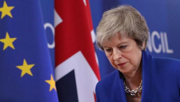 Theresa May sufrió un revés en el Parlamento al perder la votación de su plan para el Brexit. Foto: Getty images, vía BBC Mundo