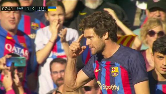 Gol de Barcelona hoy, Barcelona vs Espanyol: mira el gol de Marcos Alonso por LaLiga | Foto: captura