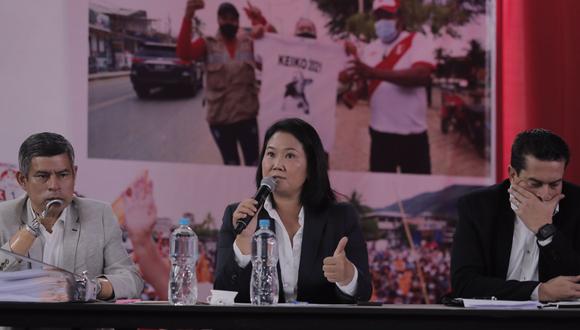 Fuerza Popular indicó que presentará un recurso de hábeas data por la segunda vuelta electoral. (Foto: Leandro Britto / @photo.gec)