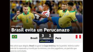 Perú vs. Brasil: prensa internacional señala que no hubo "Perucanazo" en final de Copa América | FOTOS