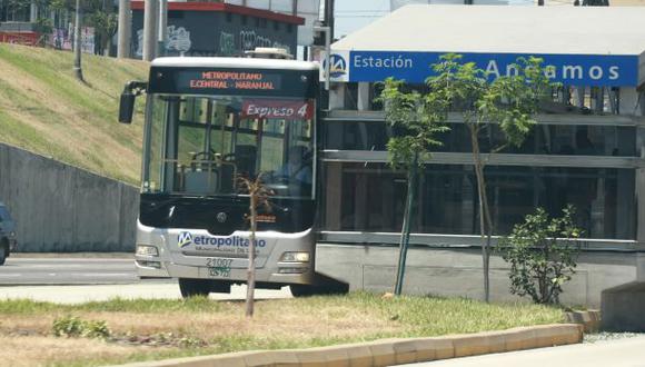 Hoy solo habrá Expreso 4 de 7 a.m. a 2 p.m. (Foto: Archivo El Comercio)