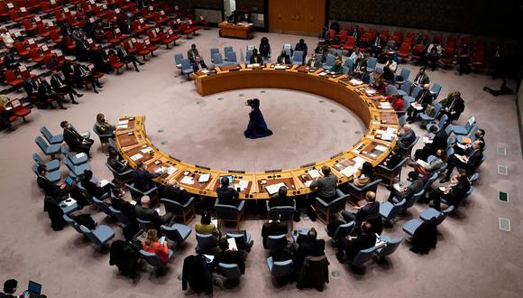 El Consejo de Seguridad de la ONU en Nueva York, el 21 de febrero de 2022. (Foto: TIMOTHY A. CLARY / AFP)