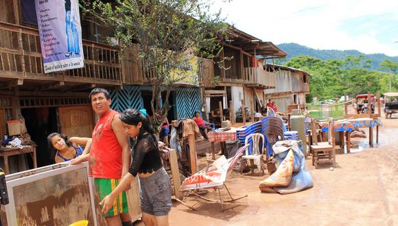 Las familias afectadas en Shamboyacu. (Foto: Hugo Anteparra)