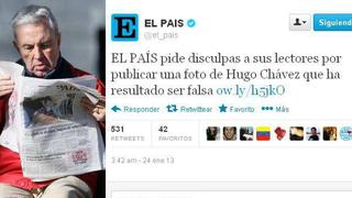 “El País” de España pidió disculpas por publicar foto falsa de Hugo Chávez