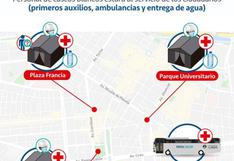 Municipalidad de Lima: ¿Cuáles son los puntos para la atención de primeros auxilios durante la marcha? 