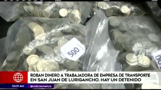 Delincuentes roban 32 mil soles a trabajadora de empresa de transporte en San Juan de Lurigancho