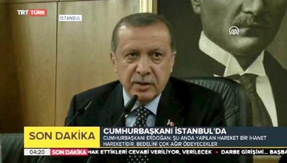 Erdogan: "Responsables pagarán un precio alto por su traición"