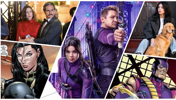 En las imágenes, escenas de la serie "Hawkeye", ya disponible en Disney+.