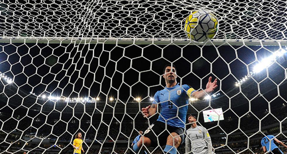 Luis Suárez volvió a la selección de Uruguay marcando el gol del empate ante Brasil en Eliminatorias Rusia 2018 | Foto: Getty Images