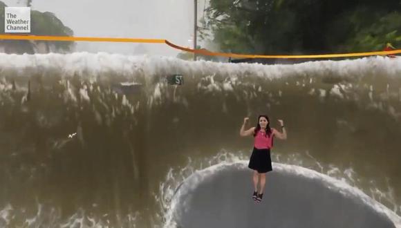 Huracán Florence es recreado por The Weather Channel con imágenes interactivas (Captura de video)