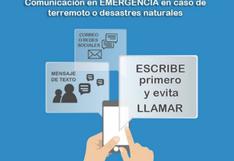 Osiptel: use mensajes de texto o redes sociales en caso de sismos