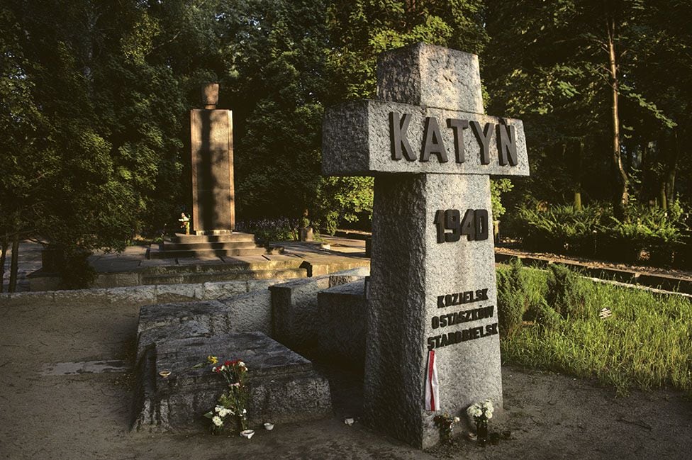 Polish military cemetery in Katyn.  (GETTY IMAGES).