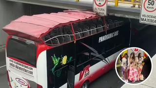 San Isidro: bus de servicio turístico choca contra puente y deja 6 personas heridas