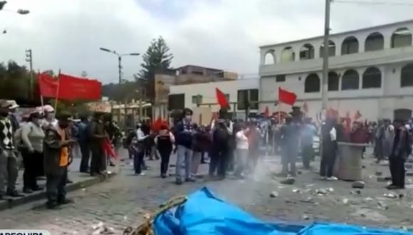 Enfrentamientos en Arequipa dejan como saldo un fallecido. (Foto: RPP Noticias)