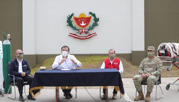 El presidente Martín Vizcarra se pronunció sobre el Congreso durante una visita al Hospital Militar (Foto: Difusión)