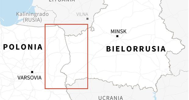 La frontera entre Polonia y Bielorrusia. (AFP).