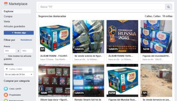Así se ve Facebook Marketplace. (Foto: Facebook)