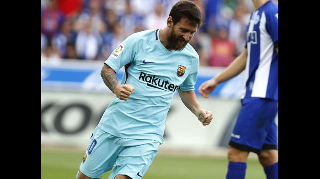Messi entró a la historia del FC Barcelona al superar los 350 goles en la Liga española. Foto: agencias