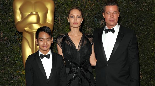 Maddox Jolie-Pitt y sus padres. (Foto: Agencia)